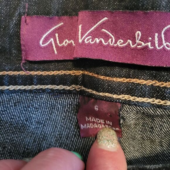 Gloria Vanderbilt Dark Blue Wash Cotton Blend Mid-Rise Bootcut Jeans Sz 6 Short - Picture 9 of 16